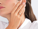 Flat Band Emerald Cut Lab Grown Diamond Engagement Ring