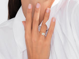 Flat Band Emerald Cut Lab Grown Diamond Engagement Ring