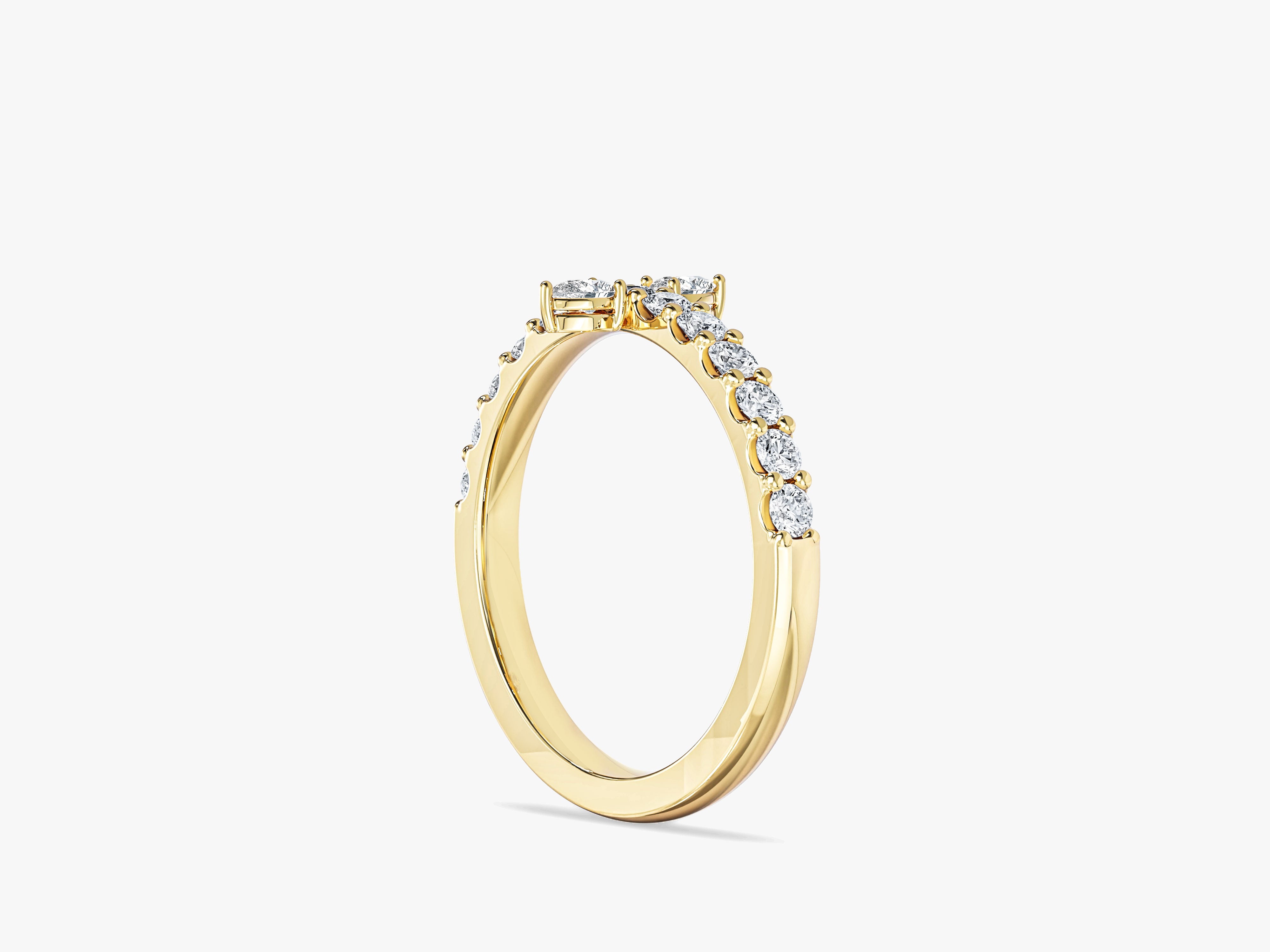 Ewigkeitsring mit Kreuz-Motiv (Teilbesatz)