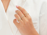 Moissanit-Verlobungsring mit Split-Shank-Ringschiene