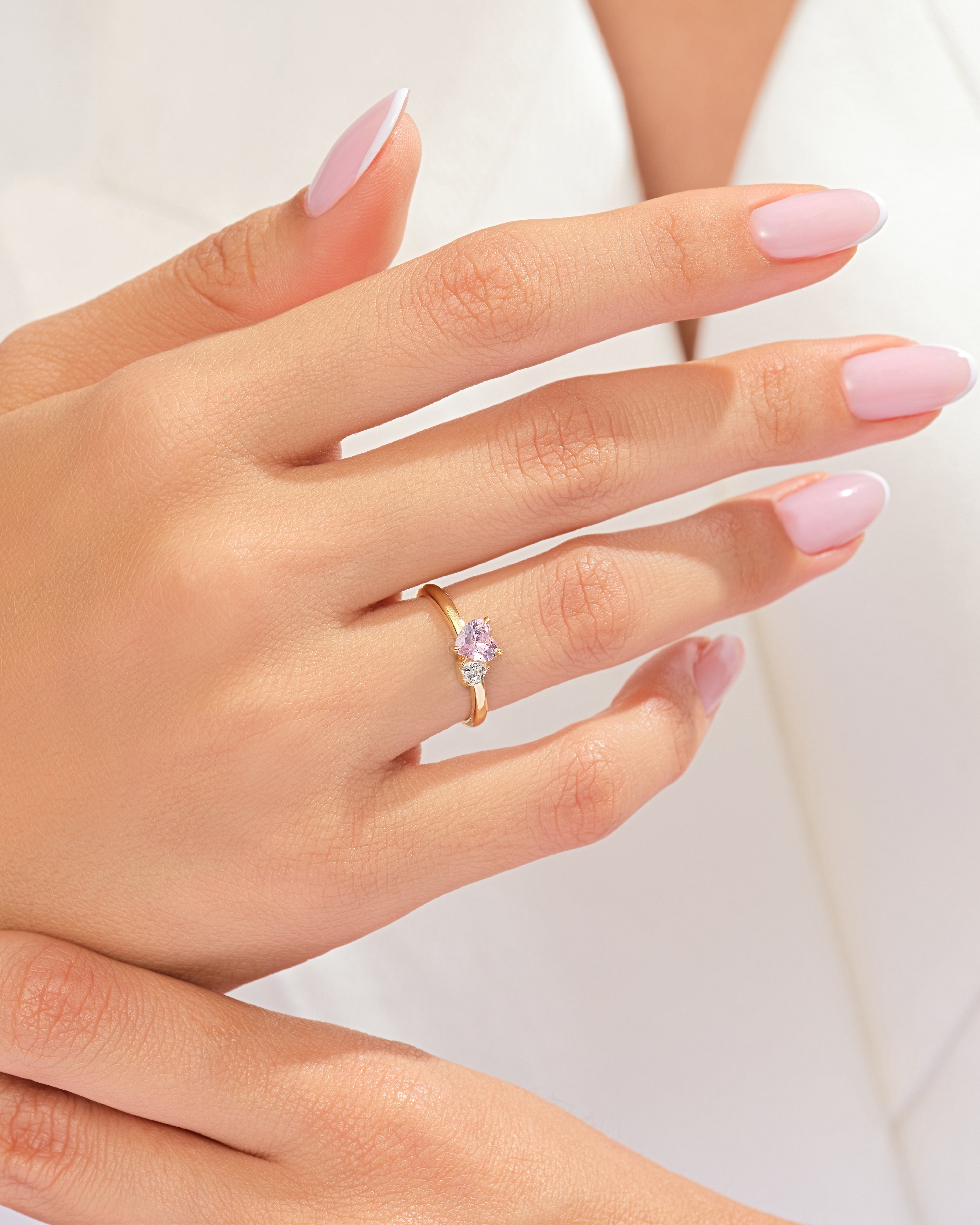 Pink Doppelherz Versprechensring