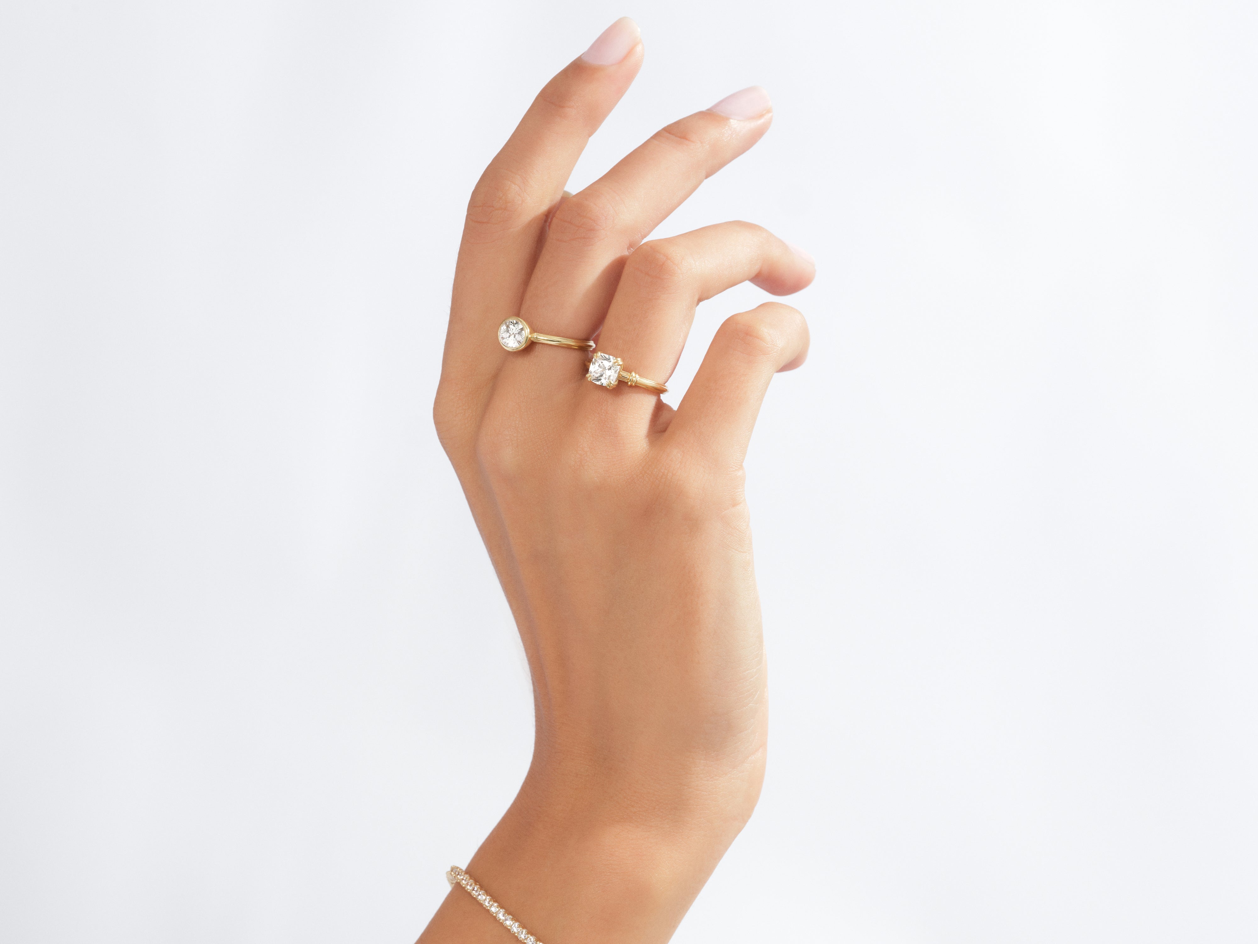 East-West Oval Lab Grown Diamond Engagement Ring