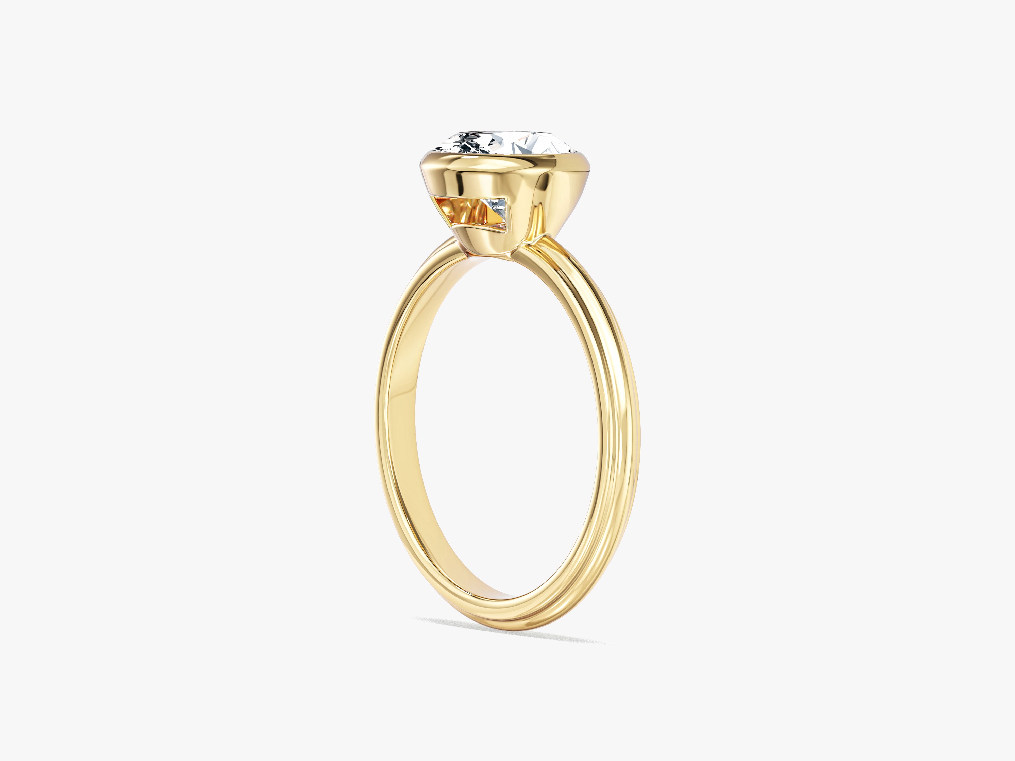 East-West Oval Lab Grown Diamond Engagement Ring