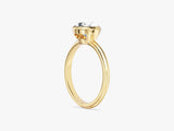 East-West Oval Lab Grown Diamond Engagement Ring