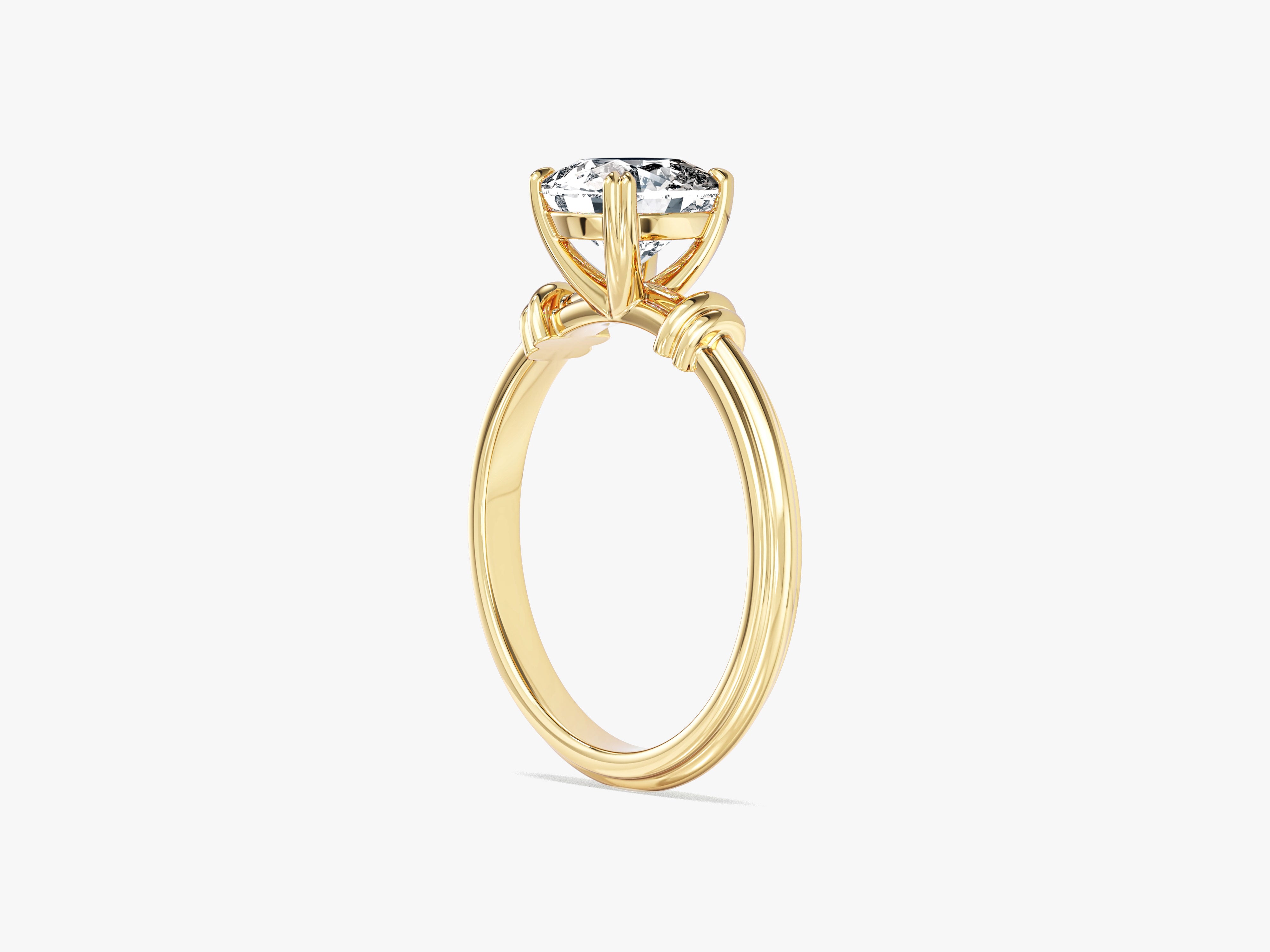 Labordiamant Verlobungsring mit Knotendesign