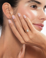 Radiant-Schliff Labordiamant Verlobungsring mit flacher Ringschiene