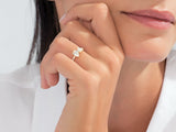Heart and Pear Cut Lab Grown Diamond Engagement Ring