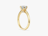 Pinched Shank Hidden Halo Lab Grown Diamond Engagement Ring