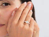Shared Double Prong Oval Lab Grown Diamond Engagement Ring