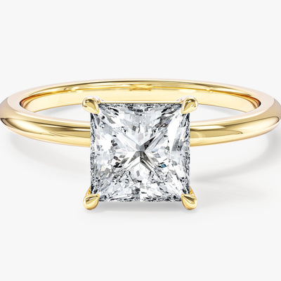 Labordiamant Verlobungsring im Prinzessschliff (1.50 CT)