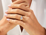 Diamond engagement ring on a woman's hand