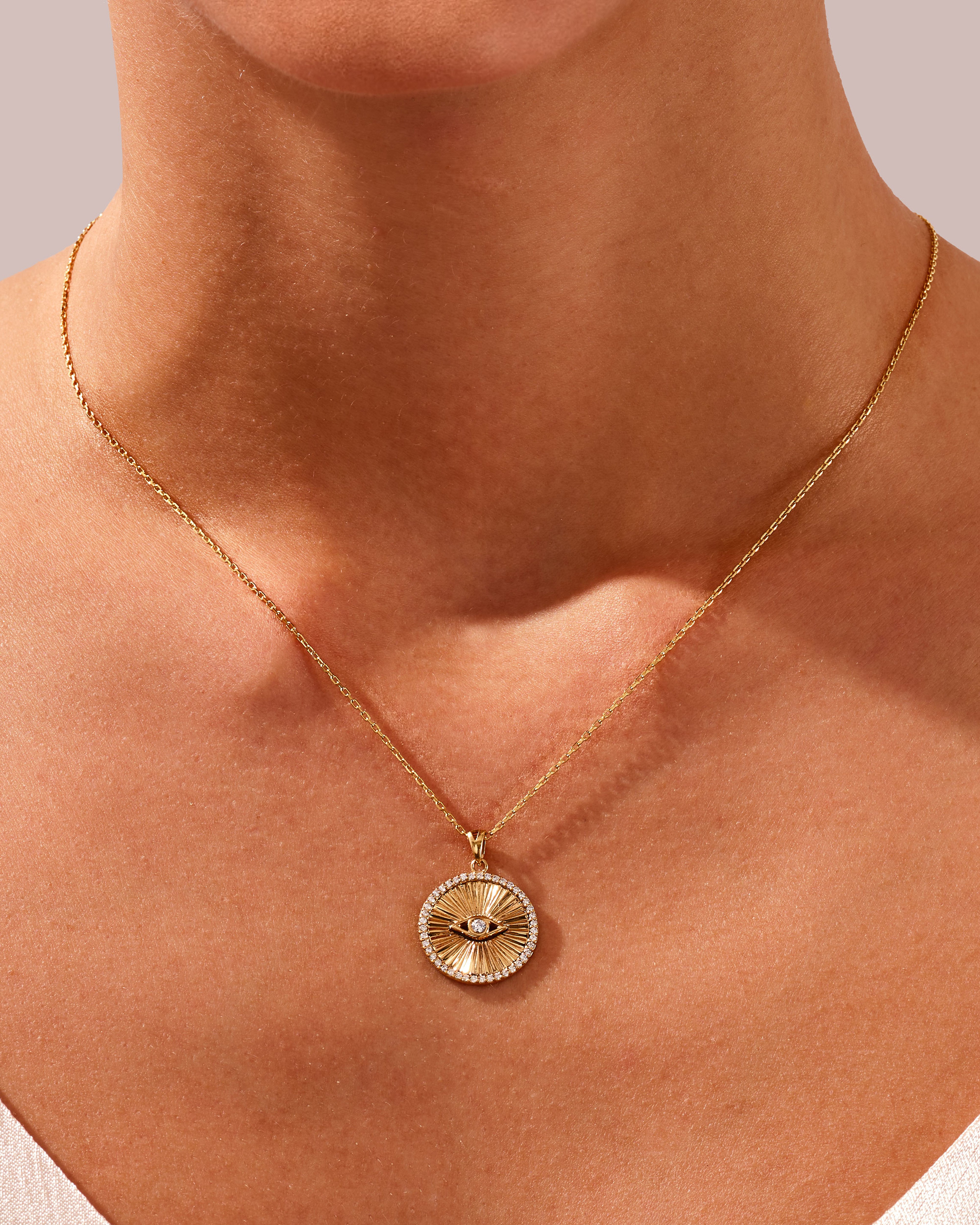 Diamond Evil Eye Halskette