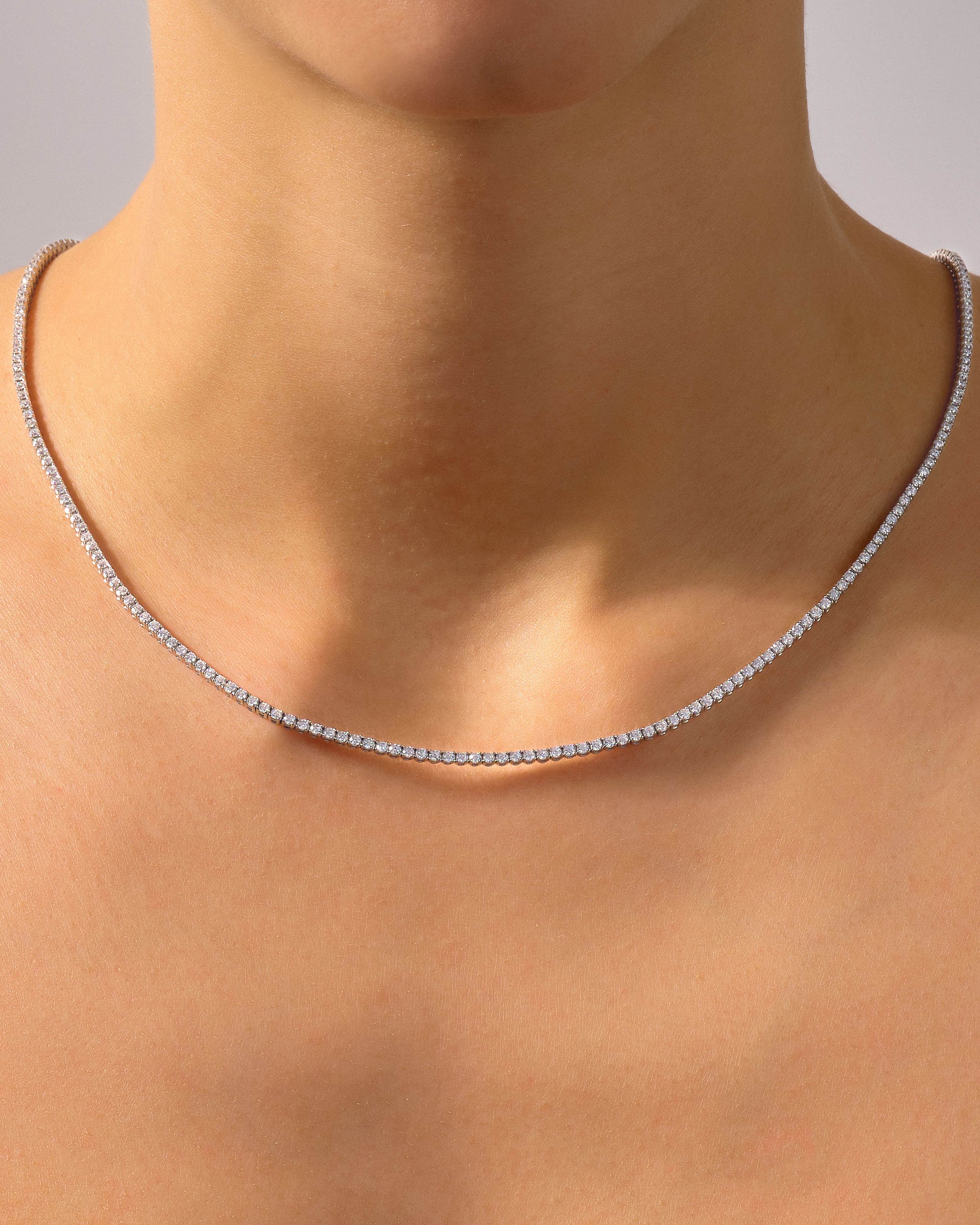 Moissanite Tennis Halskette (2,00 mm)