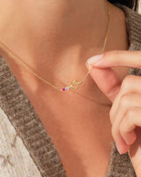 Infinity Herz-Geburtsstein-Halskette