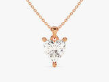 Rose gold heart diamond necklace jewelry