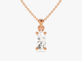 Marquise diamond pendant necklace in rose gold by jewelry firm