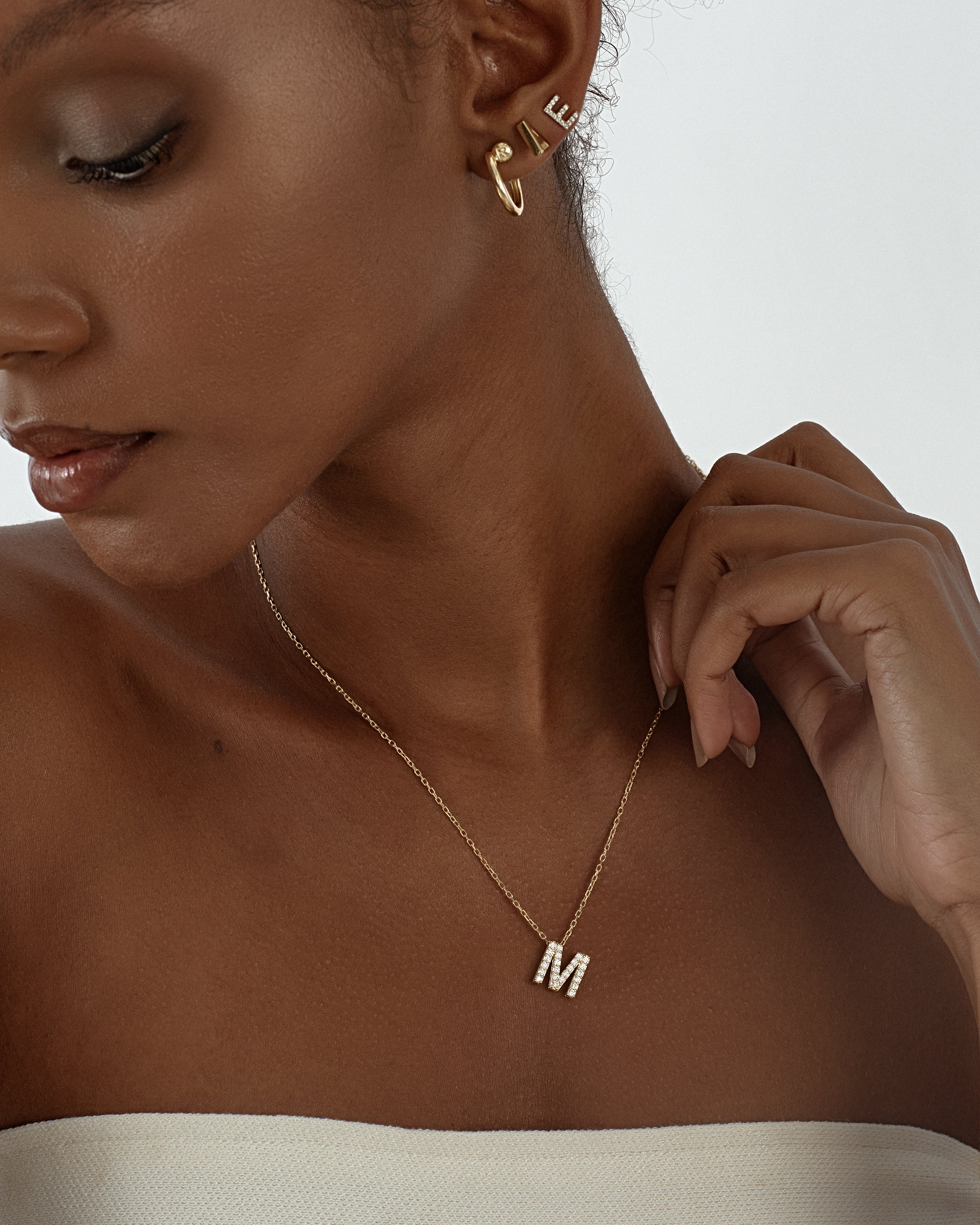 Birthstone Letter Necklace