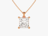 Solitär Moissanit-Anhänger im Prinzesinnenschliff (1.50 CT)