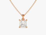 Solitär Moissanit-Anhänger im Prinzesinnenschliff (0.50 CT)