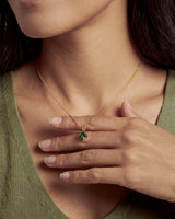 Double Bail Birthstone Solitaire Pendant Necklace