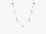 Multi-gemstone silver necklace for jewelry company
