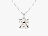 Diamond solitaire pendant necklace, fine jewelry, elegant design