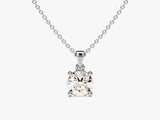 Diamond solitaire pendant necklace, fine jewelry, elegant design