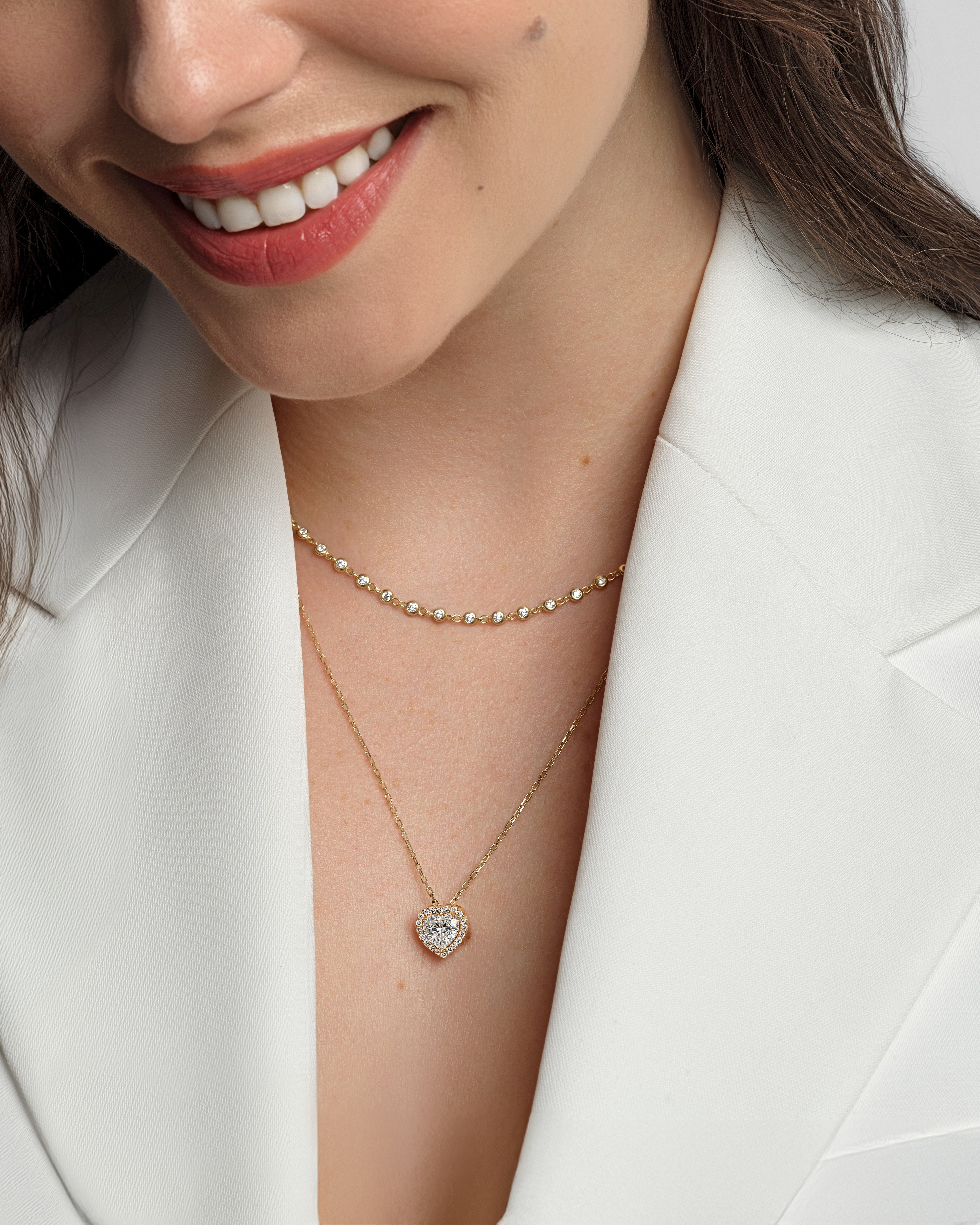 1.70 mm Bezel Diamond Tennis Necklace