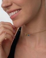 Halskette mit rundem Geburtsstein Anhänger