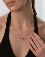 Marquise Halskette mit mehreren Geburtssteinen