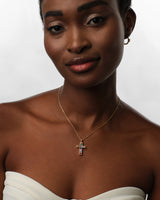 Kreuz Halskette mit Geburtsstein