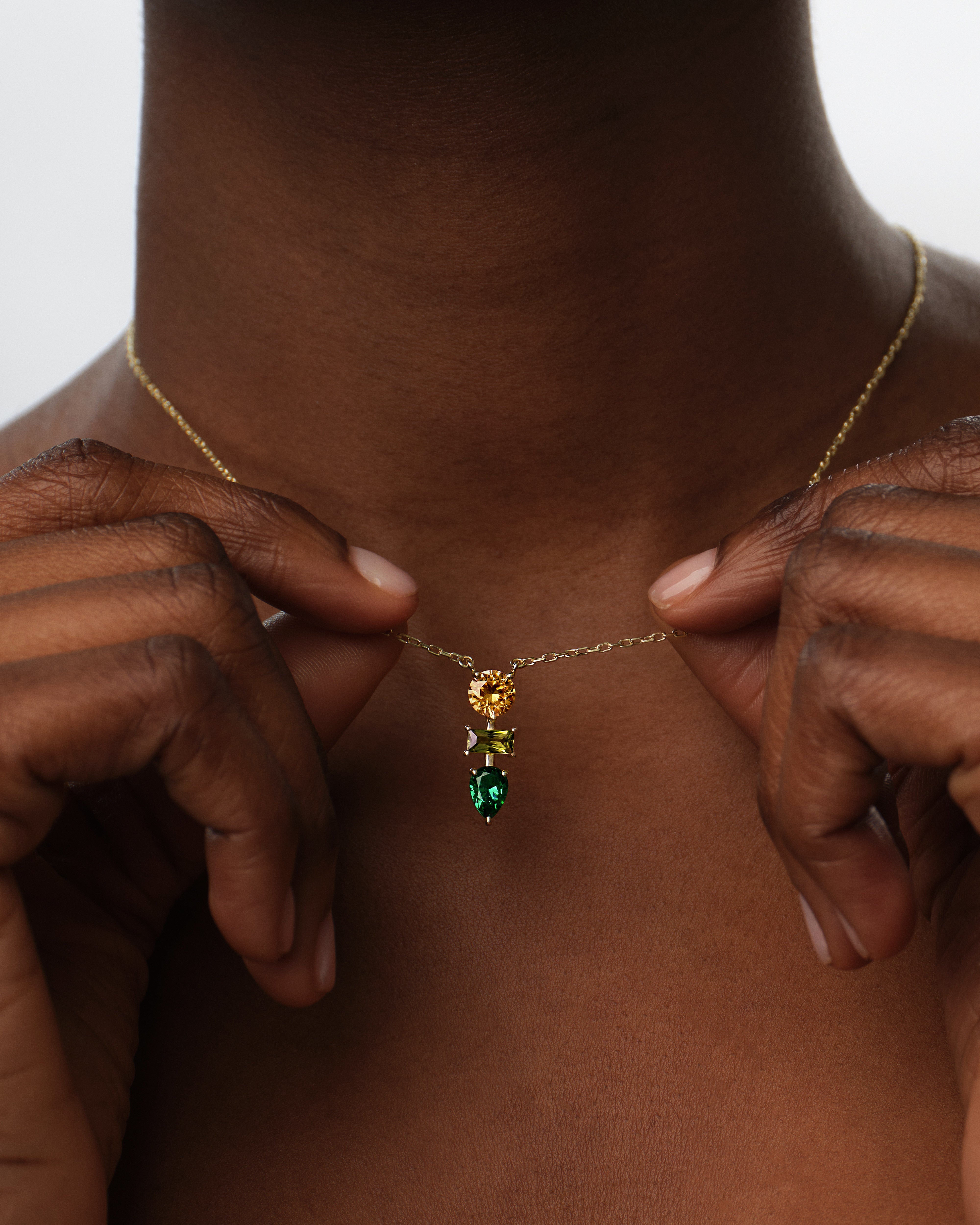 Trio Birthstone Necklace
