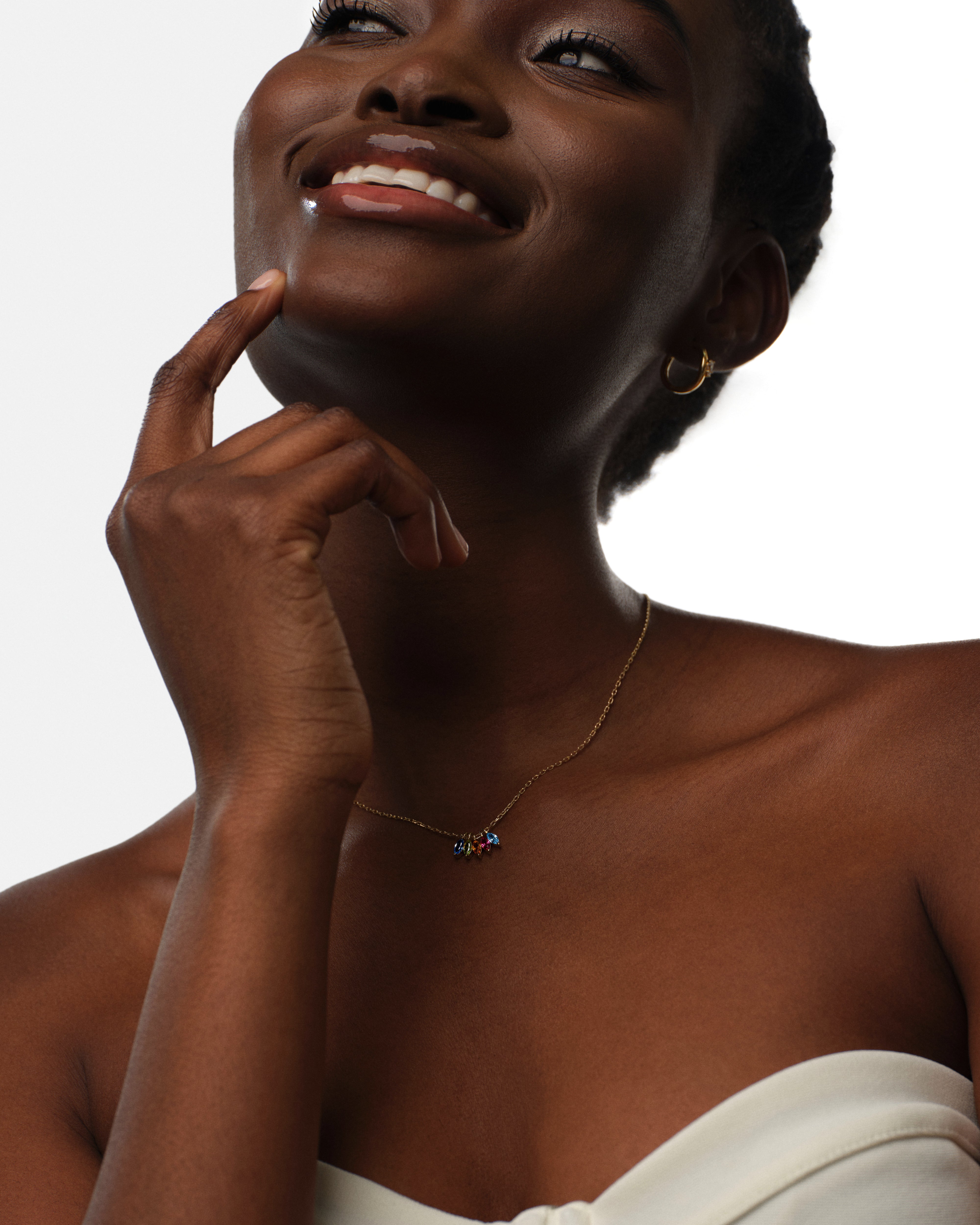 Halskette mit Marquise Geburtsstein Anhänger