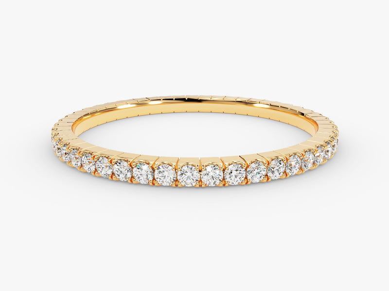 Gold diamond eternity ring, fine jewelry, luxury wedding band