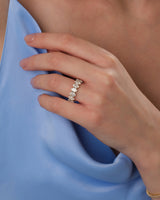 U-Krappenfassung Ovalschliff Ewigkeit Ring (8,00 CT CW)