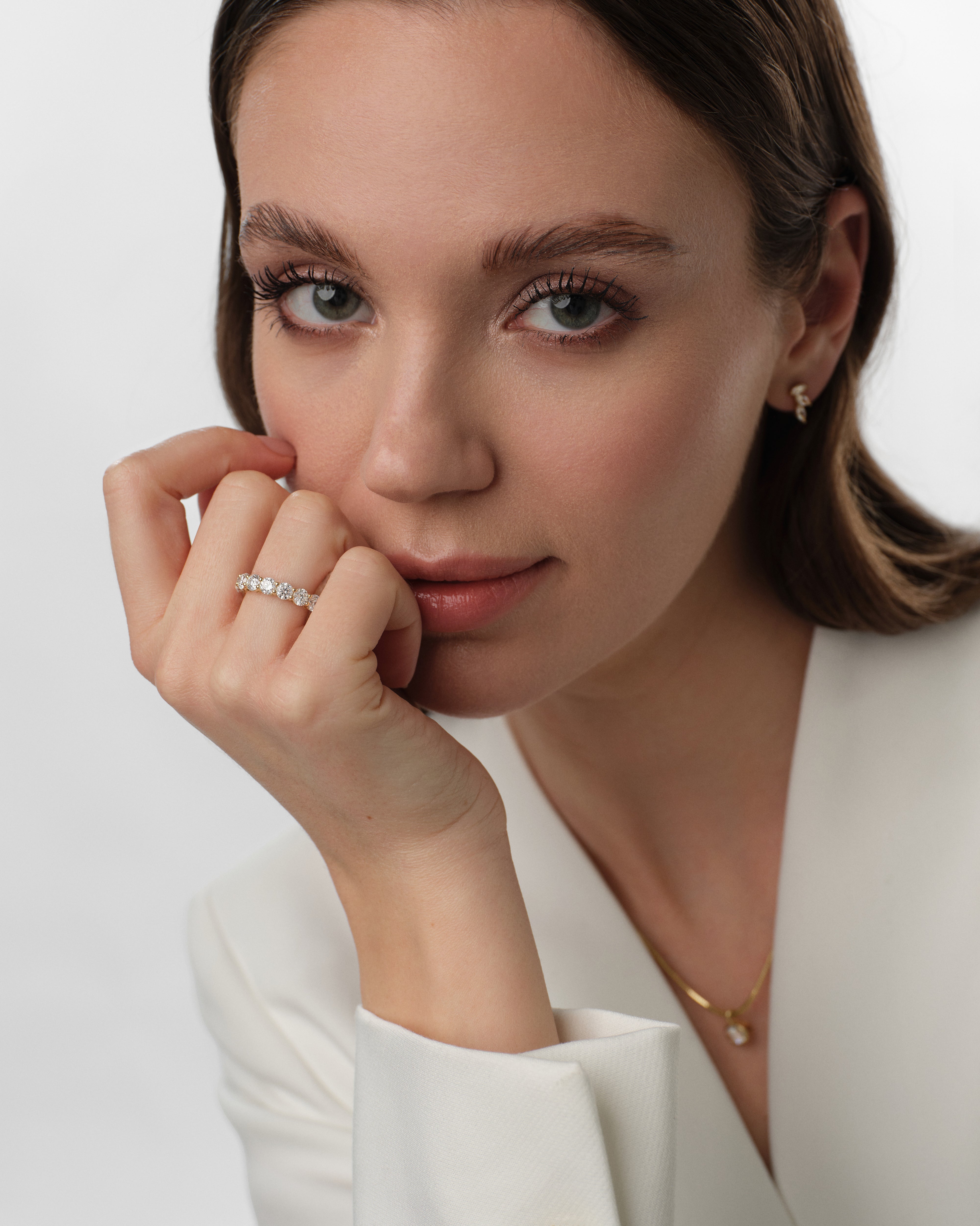 Ewigkeitsring mit geteilten Krappen (4,00 CT TW)