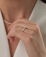 Ewigkeitsring mit Ovalschliff und geteilten Krappen (1,50 CT TW)