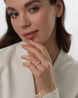 Ewigkeitsring mit Ovalschliff und geteilten Krappen (1,50 CT TW)