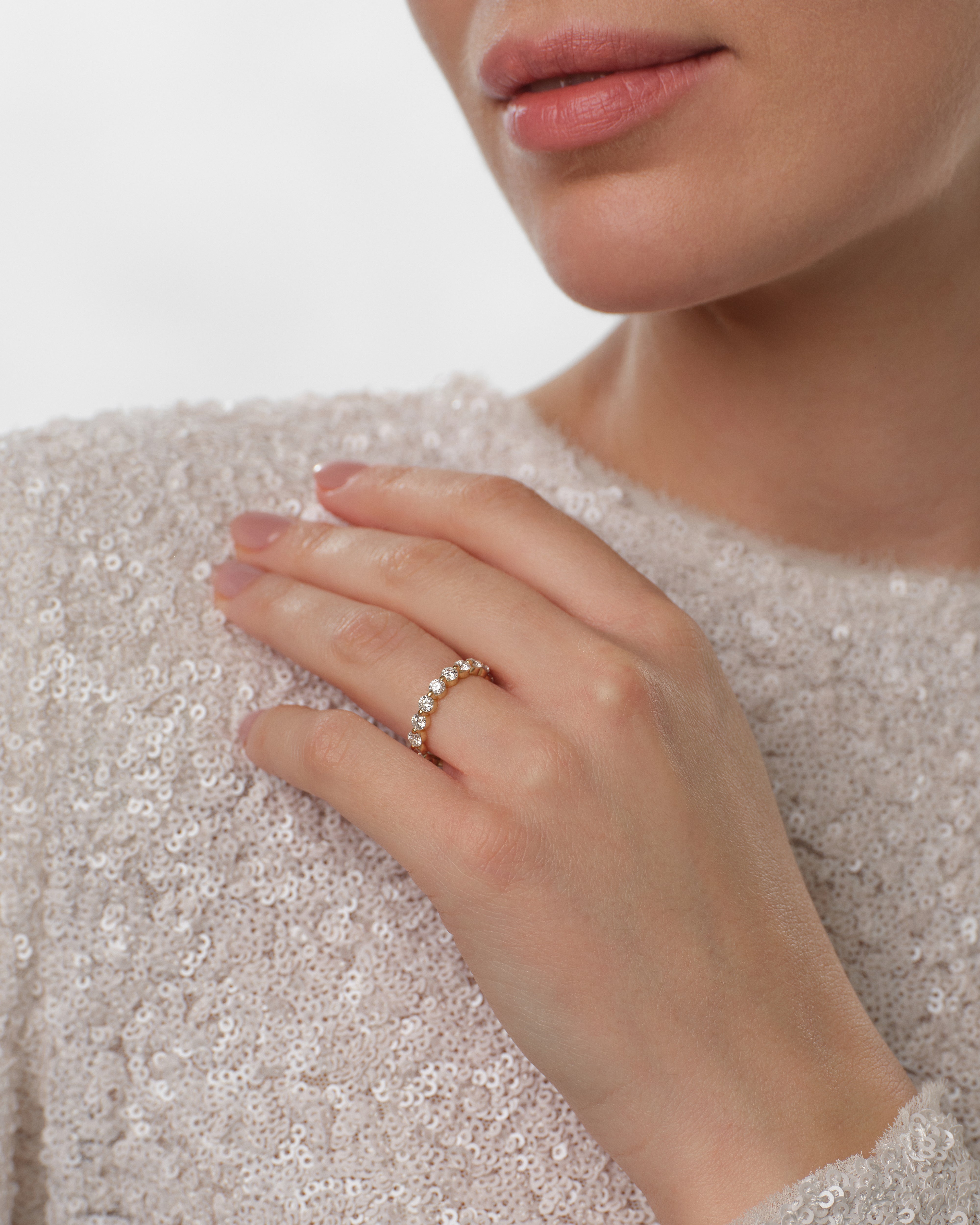 Ewigkeitsring mit Einzelkrappen-Fassung (2,00 CT TW)