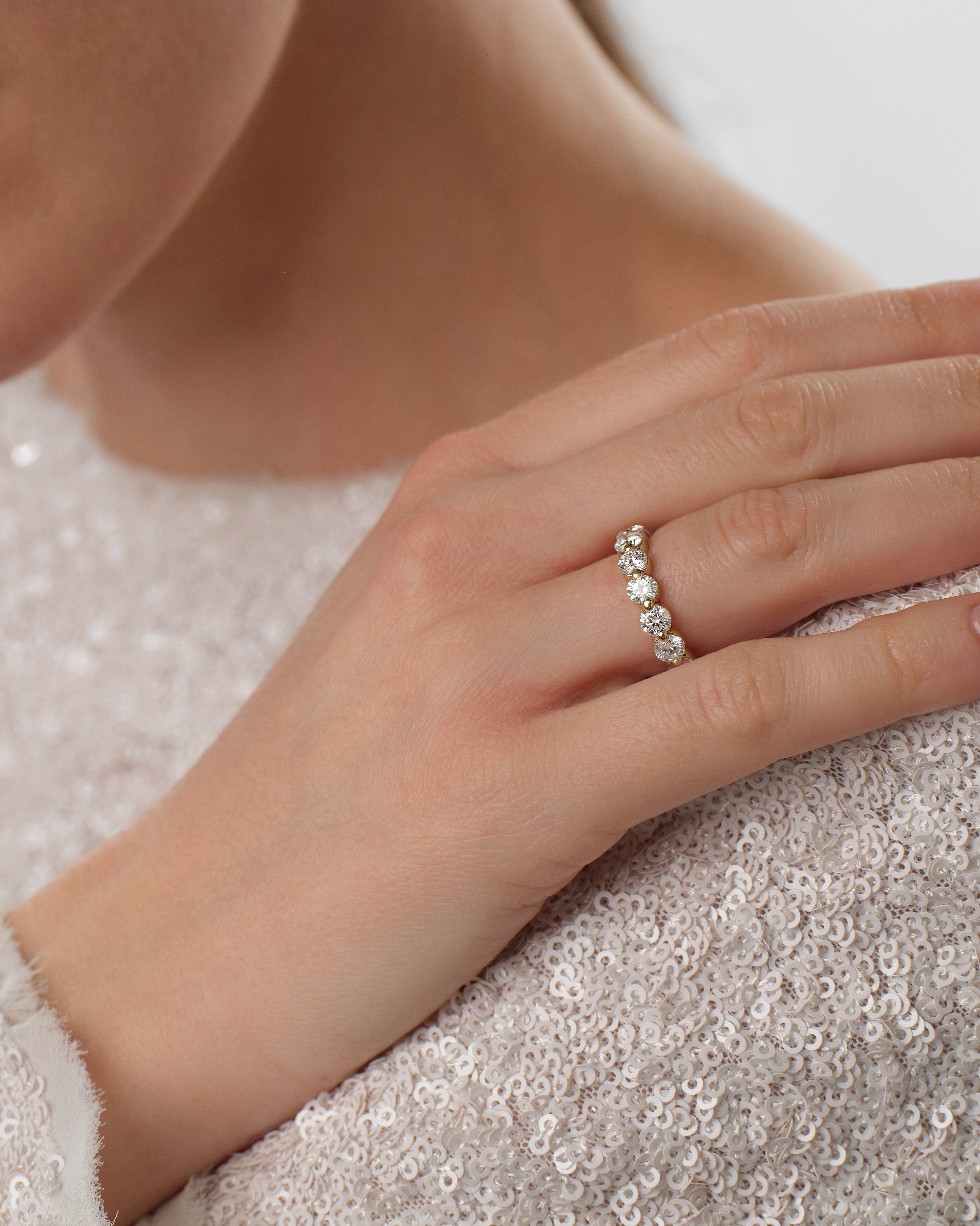 Ewigkeitsring mit Einzelkrappen-Fassung (4,00 CT TW)