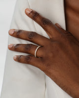 Ewigkeitsring mit Einzelkrappen-Fassung (1,75 CT TW, halb bestezt)