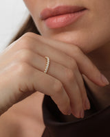 U-Krappenfassung Ewigkeit Ring (0,50 CT TW, halb besetzt)