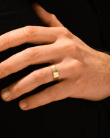 7mm Herren-Gold-Ehering - Matt gebürstet und konkav