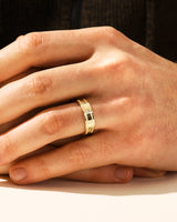 6mm Milgrain Edged Ten Stone Men's Diamond Wedding Band (0.30 CT TW)