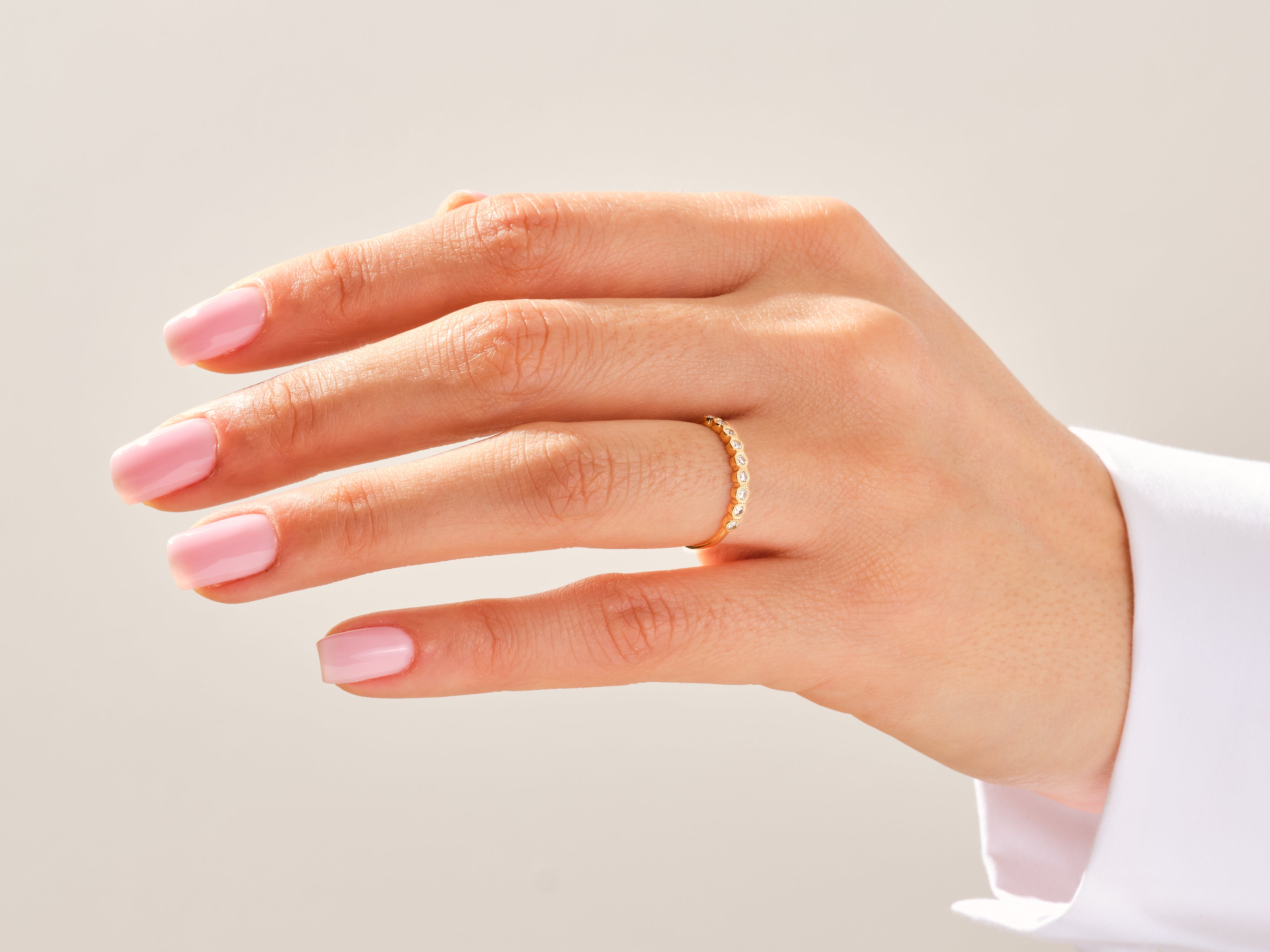 Bezel Moissanit-Ehering (0,15 CT)