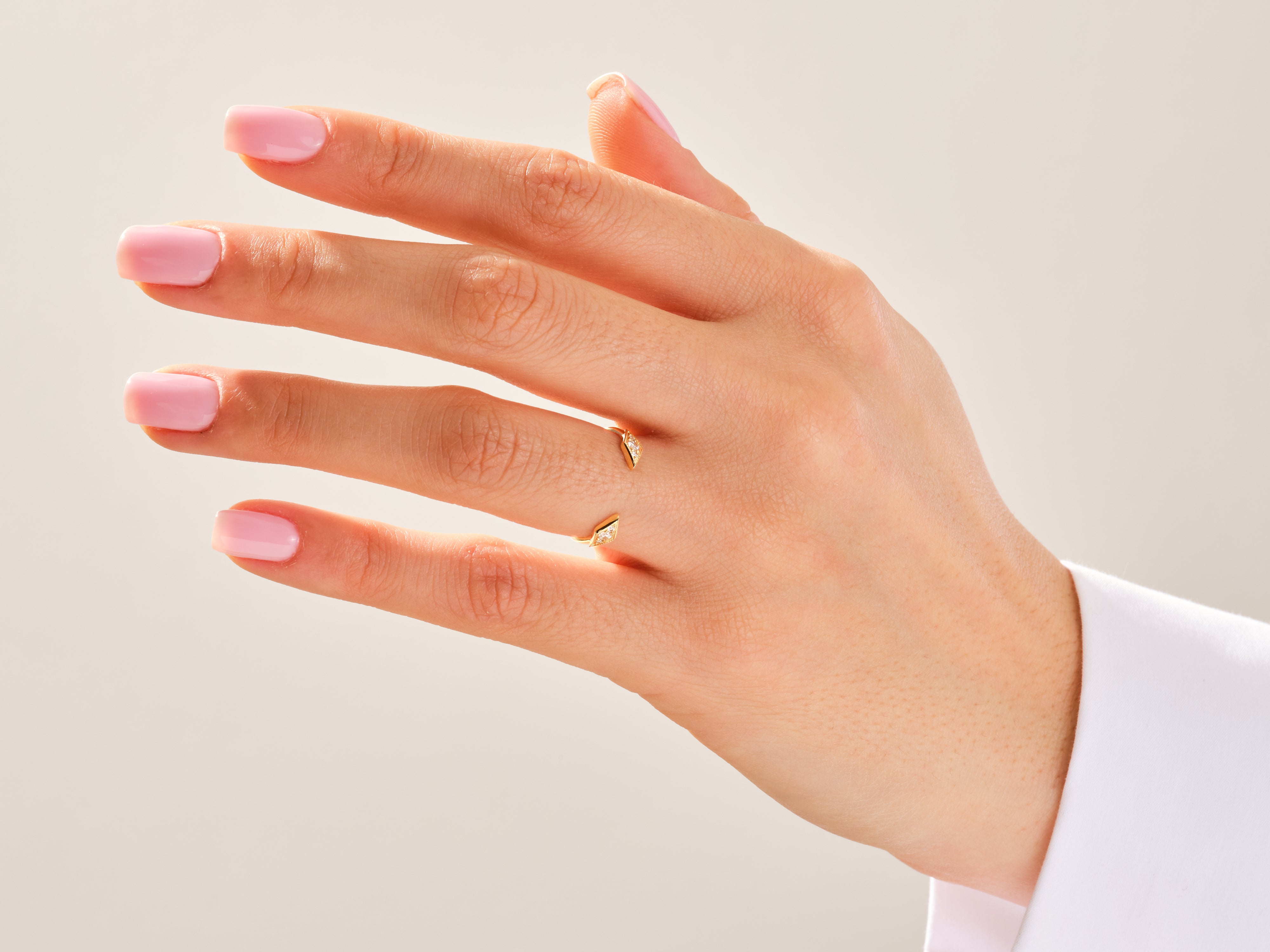 Offener Milgrain-Diamant-Ehering