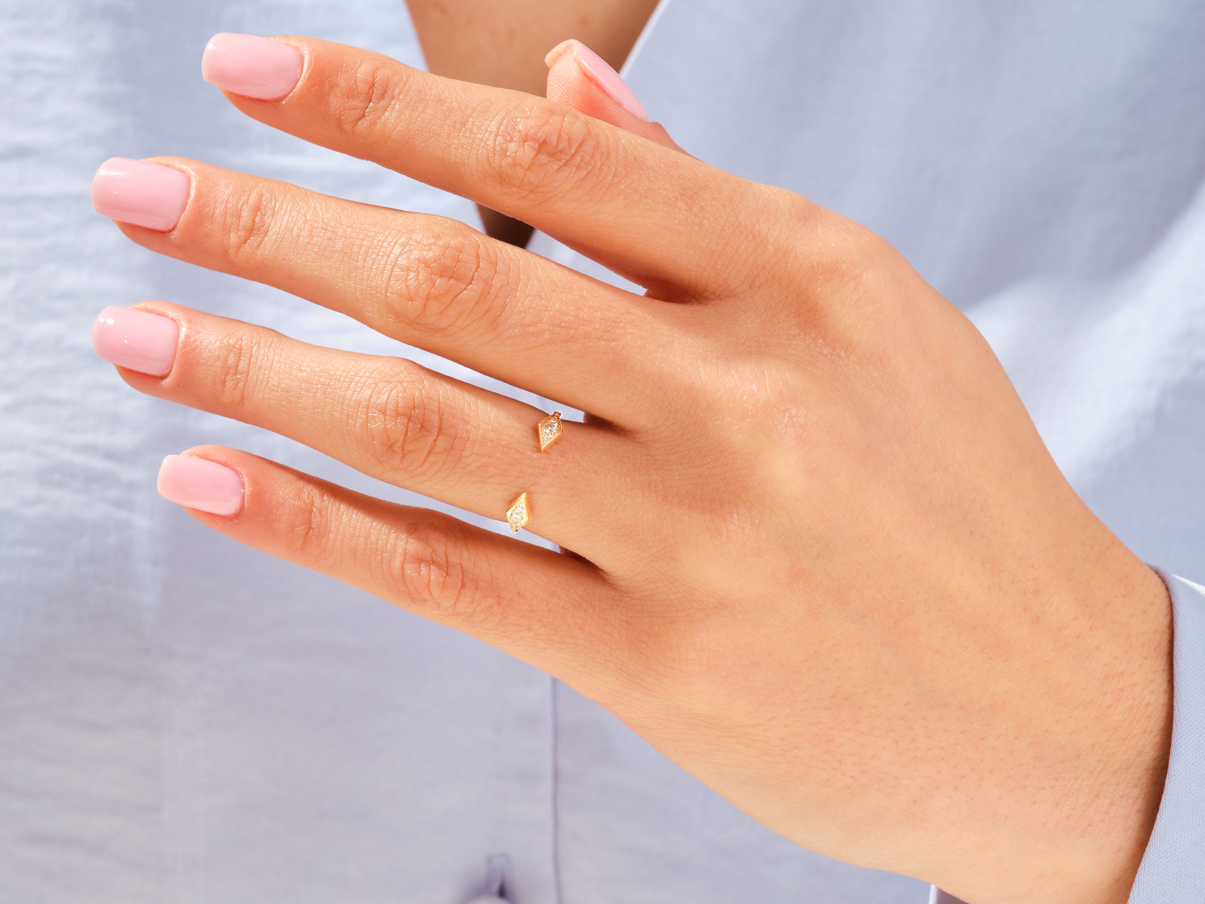 Offener Milgrain-Diamant-Ehering