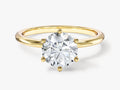 Solitaire Engagement Ring with Round 6-Prongs