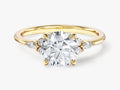 Tapered Verlobungsring mit Rund- und Marquise-Akzenten