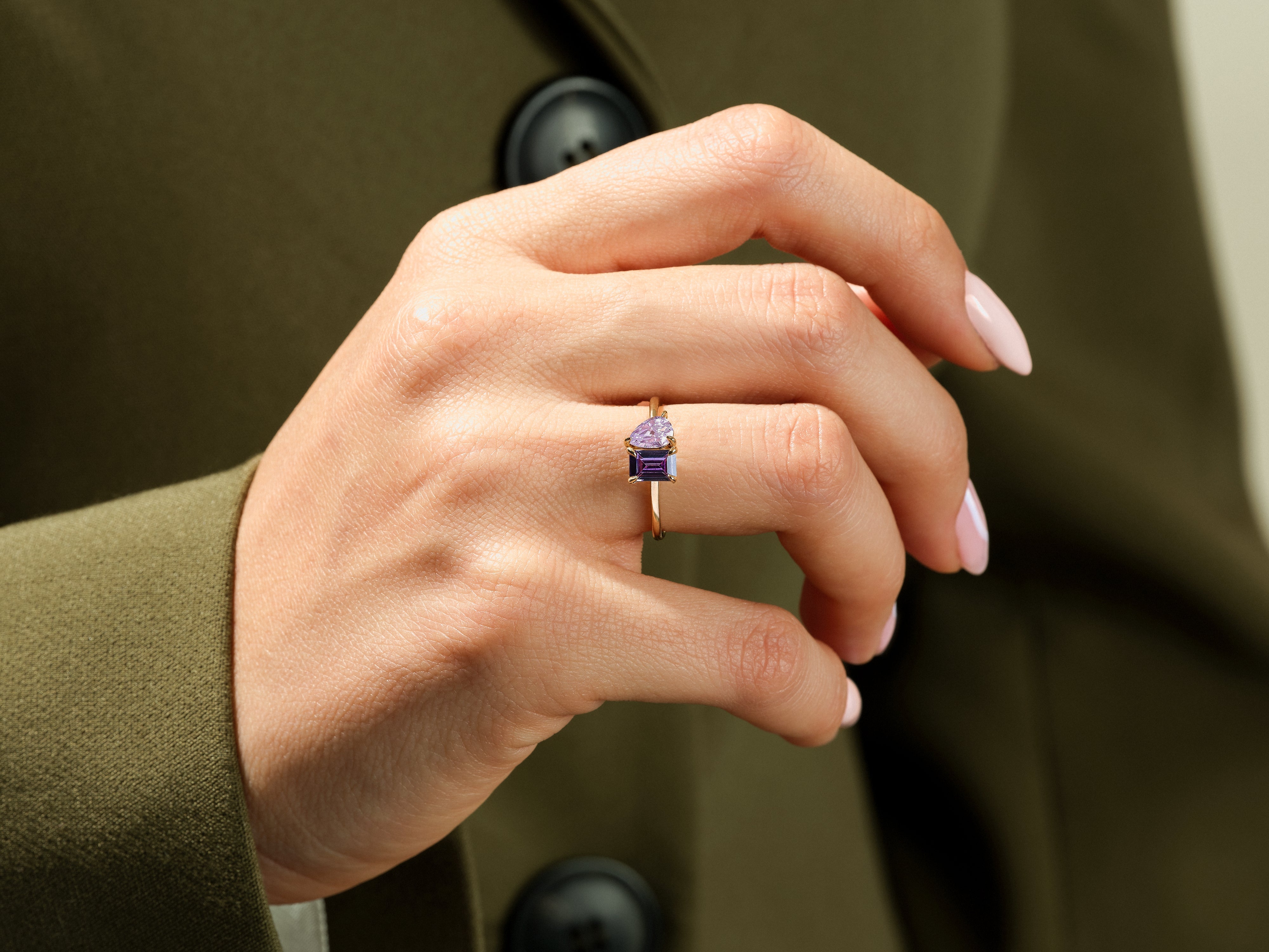 Toi et Moi Geburtsstein-Ring